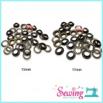 BUTTON - EYELET-METAL-15MM & 17MM(BRONZE)